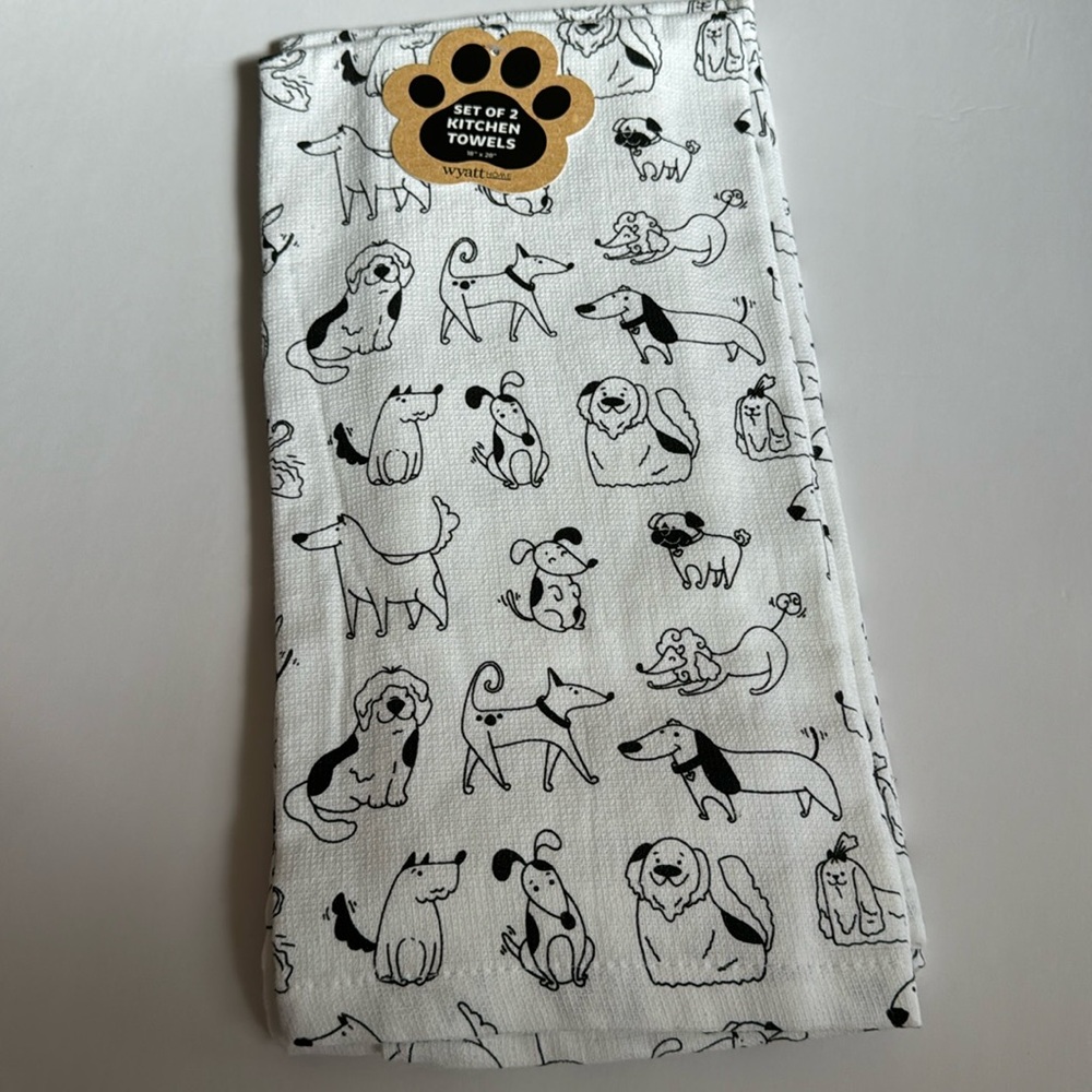 Doggy print Wyatt Home kitchen Towels